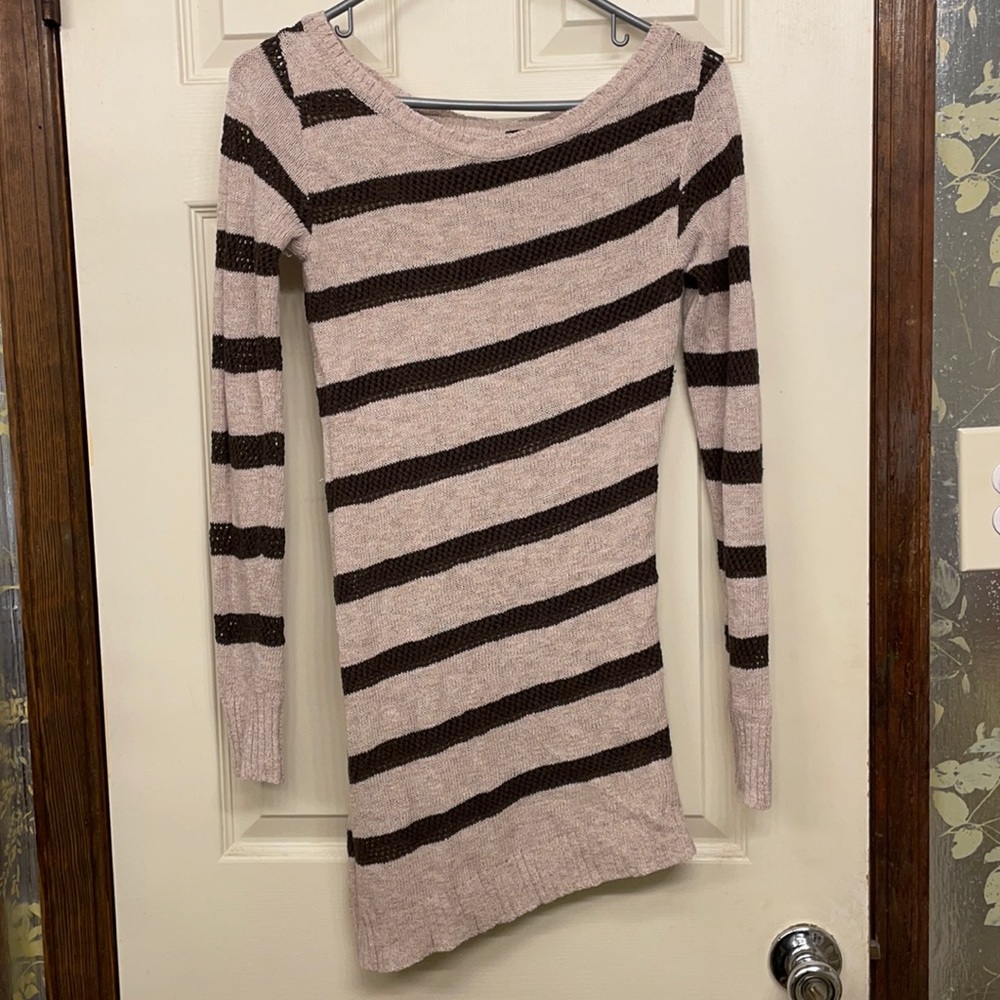 Heart N Crush asymmetrical striped beautiful sweater